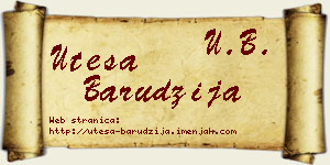 Uteša Barudžija vizit kartica
